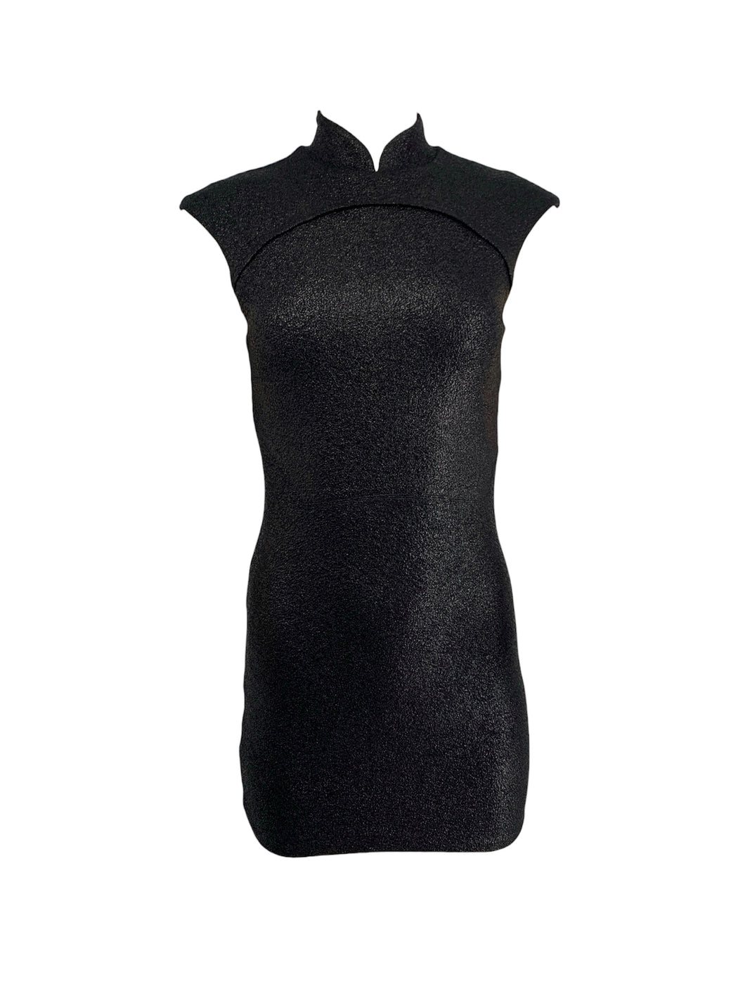 Structured Metallic Dress- Black