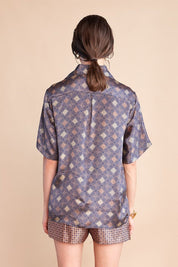 Gilded Azure Crepe Shirt