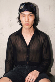 Horses Wear Wigs Small Scarf - Black *PREORDER*