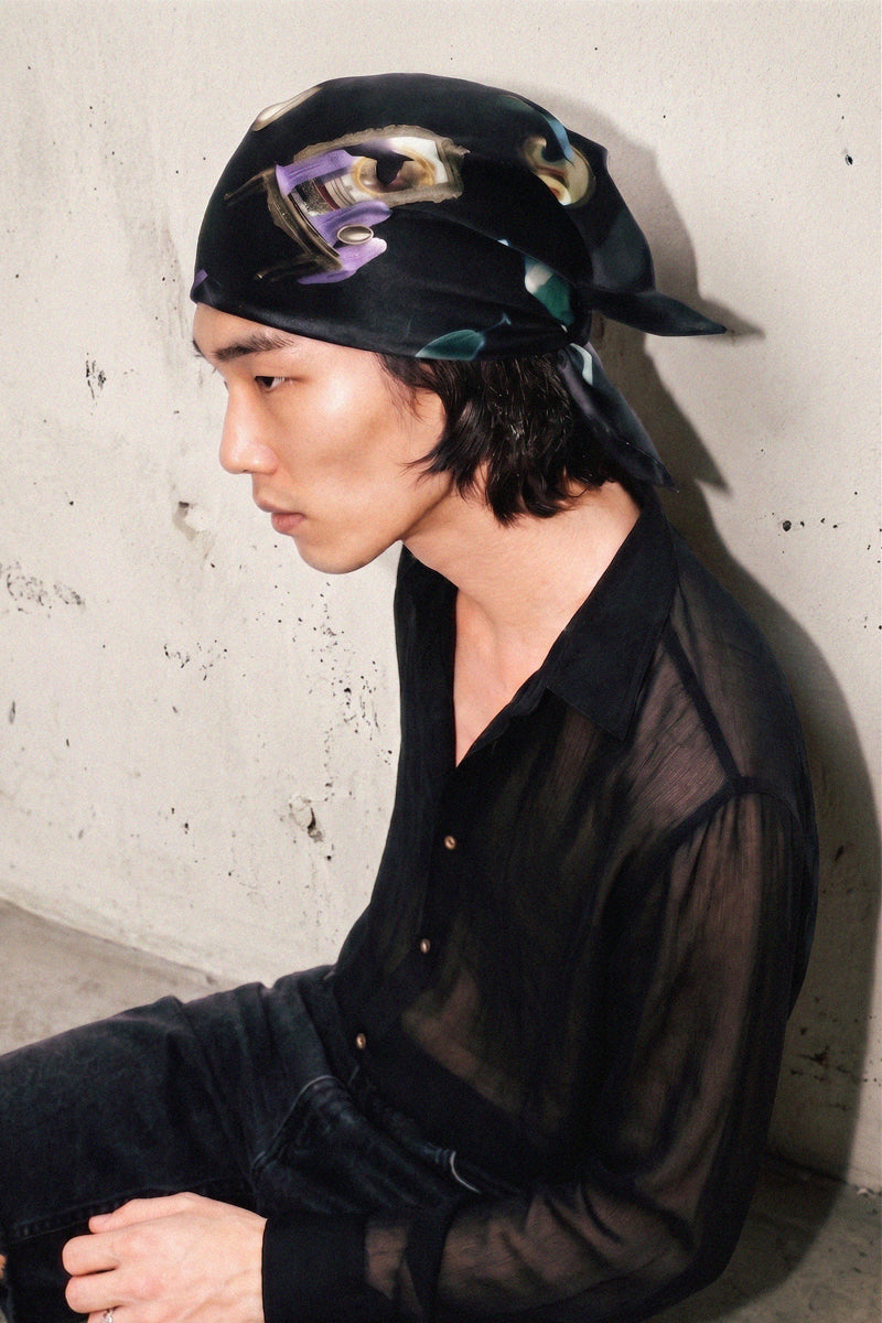 Horses Wear Wigs Small Scarf - Black *PREORDER*