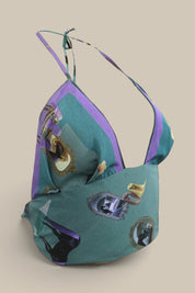 "Horses Wear Wigs" Silk Halter- Sage