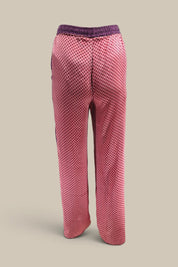 Embossed Botanic Crepe Pant- Pink