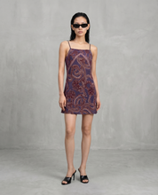 Silk Snake Scarf Dress - Mini - Vino x Purple