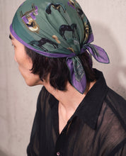 Horses Wear Wigs Small Scarf - Sage