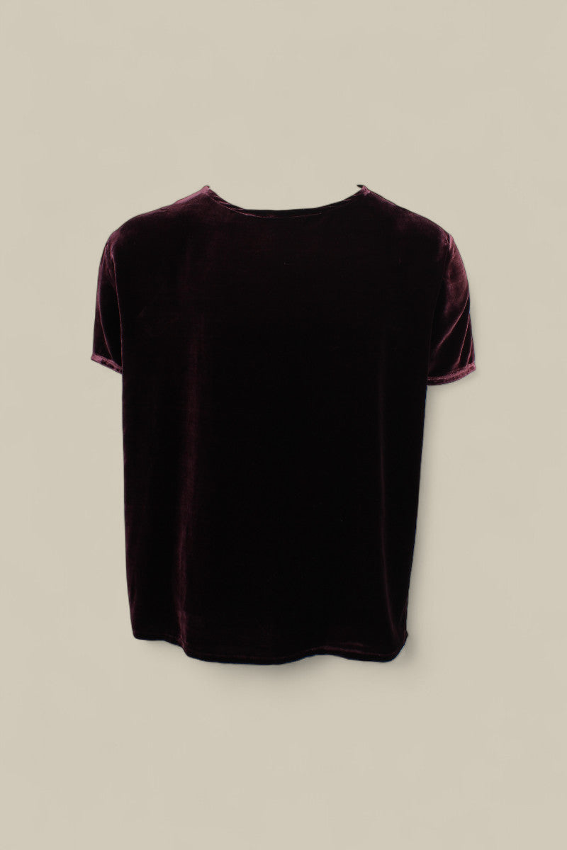 Silk Velvet T - Plum