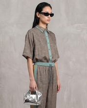 Paisley Motif Short Sleeve Shirt- MInt