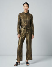 Burnt Gold Cropped Shirt