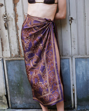 Silk Snake Scarf - Vino x Purple (Large)