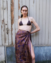 Silk Snake Scarf - Vino x Purple (Large)