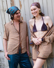 Silk Snake Scarf - Vino x Purple (Small)