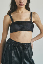 Load image into Gallery viewer, Black Velvet Stripe Bandeau
